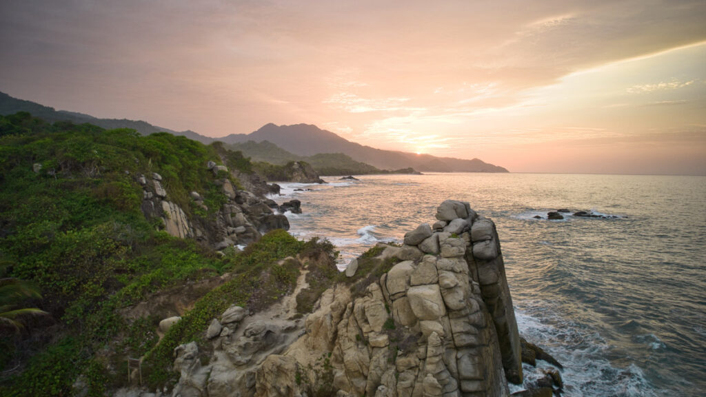 Playa Cañaveral en el parque tayrona, Colombia